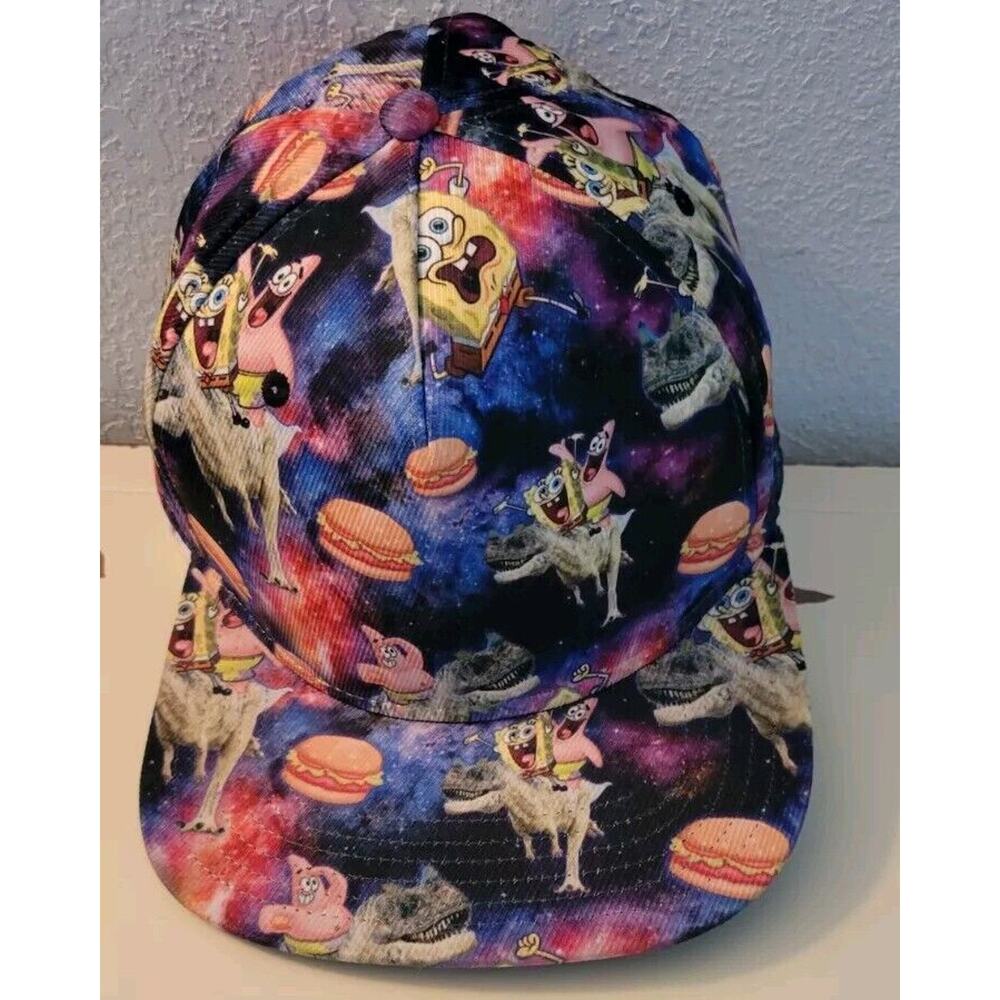Nickelodeon Spongebob Patrick Dinosaur Galaxy Hamburger Original Snapback Hat